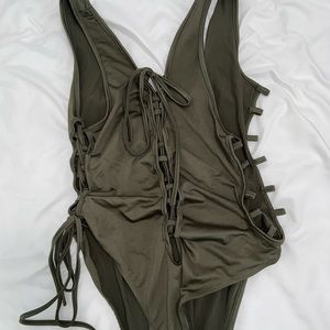 One Piece Sexy Tie Swimsuit